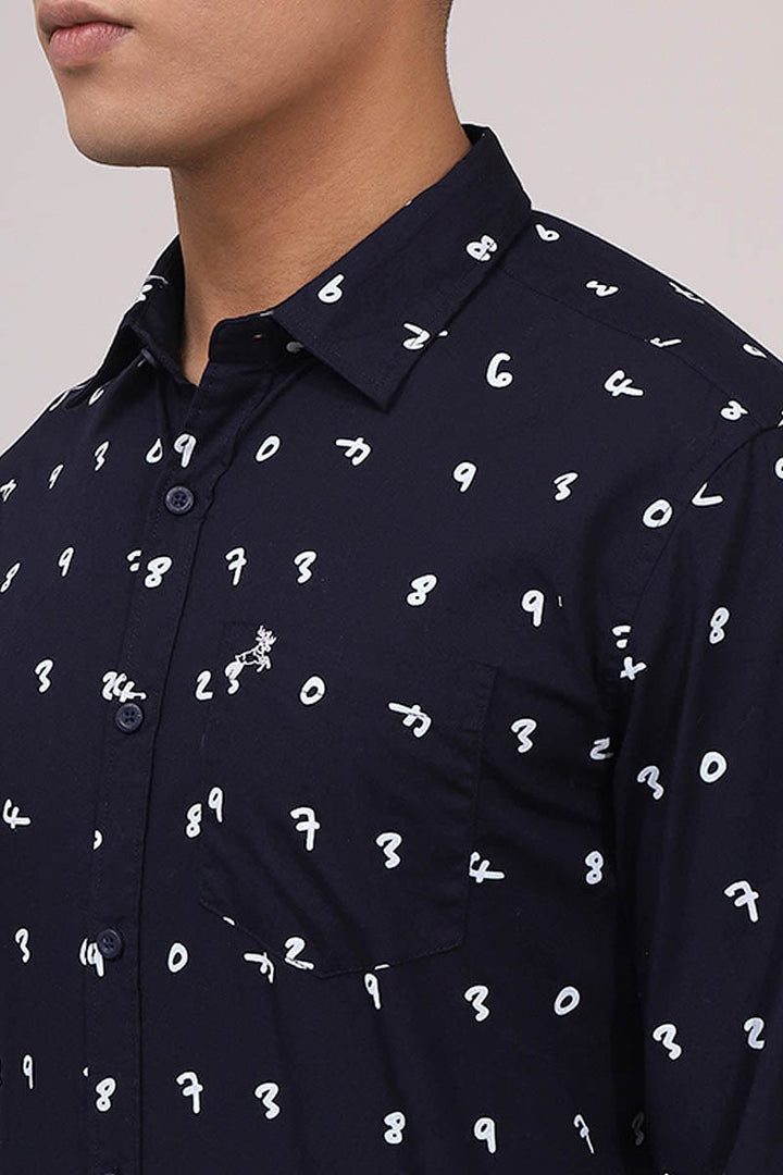 NavyBlue Print Shirt