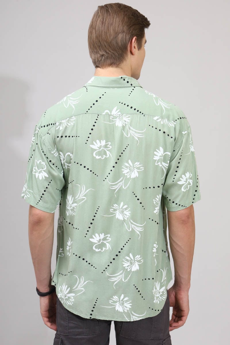 Green  Print  Shirt